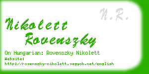 nikolett rovenszky business card